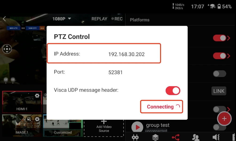 ������� IP-������ ����� PTZ-����� � ��������� �� �� Ultra