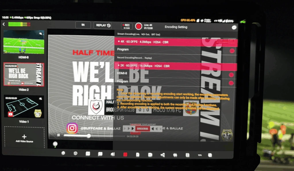 4K60 пряма трансляція та запис